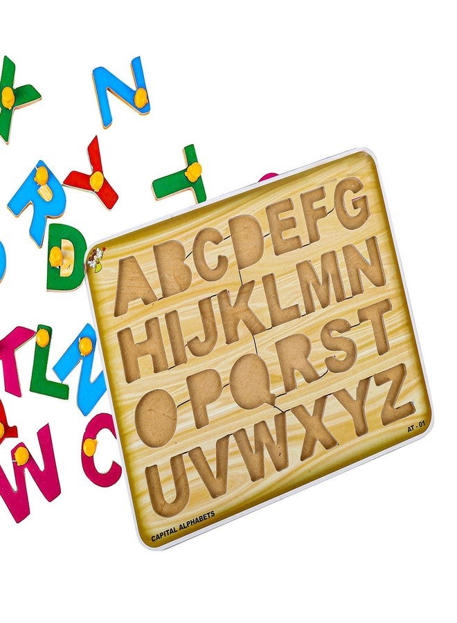 RPC99 Wooden English Alphabets & Numeric Number 1-20 Wooden Puzzle for 02 Yrs - 05 Yrs (Multicolor) (2 Boards) - Image 4